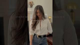 How to style a white button and still look feminine and chic | OOTD