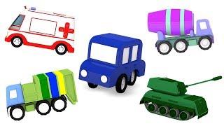 Creamos vehículos con 4 coches coloreados. Vídeos de juguetes infantiles.