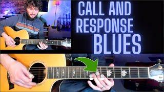 Easy Call and Response Blues Guitar Lesson - How to play blues by yourself