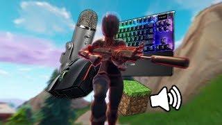 Keyboard and Mouse sounds but with relaxing Minecraft music