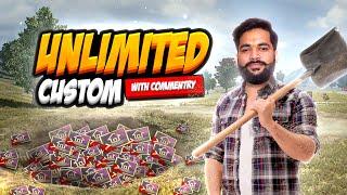 BGMI Sunday Free Unlimited Custom Room !! With Commentary | BGMI Live  | Paytm Prize | Gamer Baba