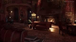 ASMR Gryffindor common room Night time  Harry Potter inspired Hogwarts Legacy Castle | Wizard