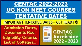 CENTAC 2022-23 IMPORTANT UPDATE | CENTAC ADMISSION PUDUCHERRY | APPLY CENTAC IN TAMIL FULL PROCESS