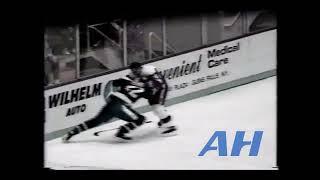 AHL Dec. 16, 1989 Gord Kruppke,ADI v Scott Pearson,NMK (HL) Adirondack Red Wings Newmarket Saints