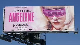 Emmy Rossum Is Angelyne Billboard Peacock Sunset Blvd Los Angeles California USA May 9, 2022