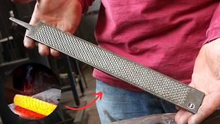 Making a KNIFE from an HORSE FILE/RASP | How to make a knife