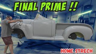 Final prime on the road to painting the GMC roadster pickup!