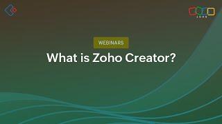 Introduction to Zoho Creator