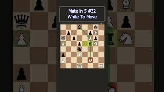 Mate in 5 #32          #chess, #moretochess, #chesspuzzle,