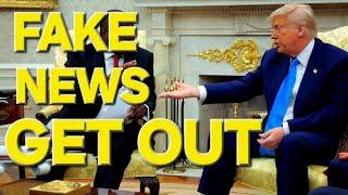 Trump Confronts South African President, Rips NBC Reporter For Stupid Qatari Jet Question