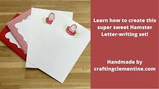 Learn how to create this super sweet Hamster letter-writing set!