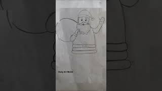 How to draw easy santa claus | Ruby Art World...#merrychristmas #sketch #shorts #art