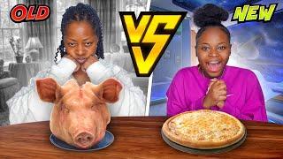 OLD SCHOOL FOOD VS NEW SCHOOL FOOD CHALLENGE