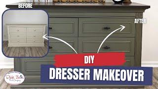 This easy diy dresser makeover is a great way to update your bedroom!