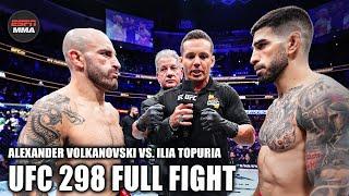 UFC FULL FIGHT: Alexander Volkanovski vs. Ilia Topuria [UFC 298 – Feb. 17, 2024] | ESPN MMA