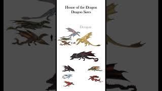 House of the Dragon | Dragon Sizes  #hotd  #dragon #vhagar #arrax #meleys #aemond #lucerys