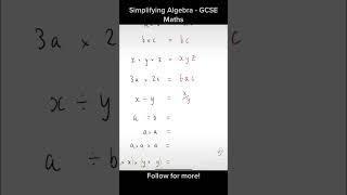 Simplifying Algebra - GCSE Maths #shorts #maths #gcsemaths