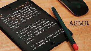 1H-ASMR: iPad Writing Sounds | Dark Mode | Mini 5 & Pencil Sound