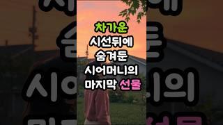차가운 시선뒤에 숨겨둔 시어머니의 마지막 선물