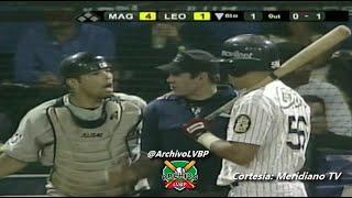 Altercado entre Antonio "Potro Alvarez y Raul Chavez - Caracas vs Magallanes Temp. 2001-2002 LVBP