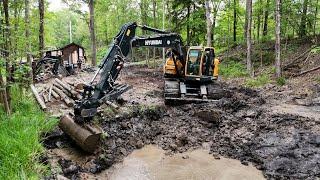 Digging a small pond