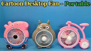 Unboxing  Review Cartoon Desktop Fan Collection  - Super Cute And Cool,Peppa Pig Fan