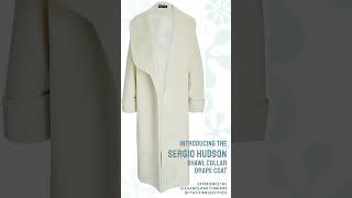 Sergio Hudson Shawl Collar Drape Coat Oversized shawl collar coat