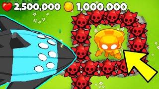 *NEW* Boss Bloon VS RANDOM PROJECTILES Mod! $1,000,000 INSANE LUCK! (Bloons TD 6)