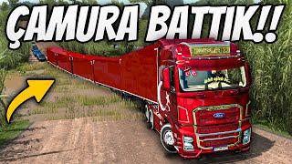 5 DORSE İLE ÇAMURA BATARSAN NE OLUR  MODİFİYELİ FORD F-MAX | ETS 2 ÖLÜM YOLLARI MODU