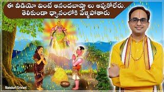 లక్ష్మీదేవి కారుణ్యాన్ని విని తరించిపోండి - నండూరి గారి best వీడియో | Kanaka Dhara | Nanduri Susila