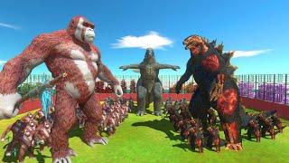 Growing Zombie GODZILLA VS Skar King VS Godzilla 2014 - Godzilla Size Comparison - ARBS