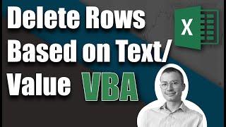 Delete Rows based on Value/Text // Excel VBA Tutorial