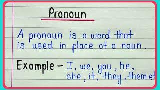 What is pronoun | Pronoun ki definition | English Grammar in pronoun definition | सर्वनाम किसे कहते