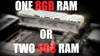 1x8GB RAM Stick Or 2x4GB RAM Sticks? PC Gaming