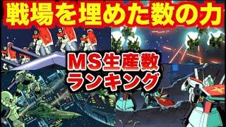 【徹底考察】戦いは数──“数”の裏には、戦争の現実が！宇宙世紀MS生産数ランキングTOP10を徹底調査！【MS調査隊】
