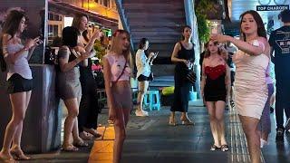 [4K] Bangkok Nightlife 2024: Sukhumvit Road From Asok, Thermae Cafe, Nana Plaza to Sukhumvit Soi 11!