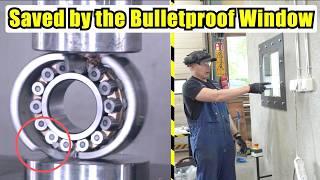 Saved from Deadly Ball Bearing Shrapnel – Bulletproof Window Did Its Job!