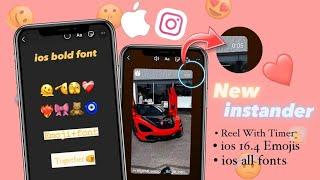 New INSTANDER Tutorial  iOS Emojis | iOS Fonts | Reel Share Like iPhone| Full iOS Instagram 2023