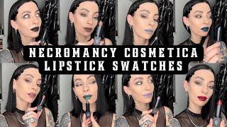 Necromancy Cosmetica Matte Lipsticks FULL collection swatch & review