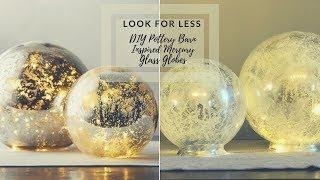 LOOK FOR LESS CHALLENGE|DIY POTTERY BARN MERCURY GLASS GLOBE DUPE