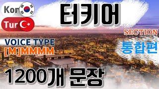 터키어 / Type [M] M M M M [통합편] 원어민 발음. 짧고 쉬운 1,200(7.5 hr) 문장 연속 듣기.  / 생활 회화. 식당. 교통. 쇼핑. 호텔. 공항.