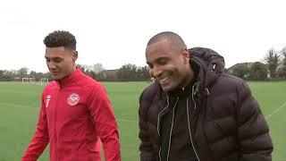 Ollie Watkins speaks to Clinton Morrison