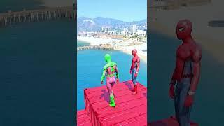 GTA 5 Epic Spiderman Ragdolls | Jumps / Fails ep.175 #shorts