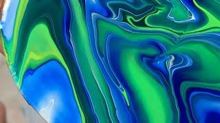 Fluid painting 【DIY】流体画 acrylic paint pouring 丙烯酸浇注画 Galaxy Pour/acrylic straight pour