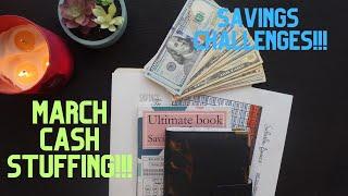 MARCH CASH STUFFING AND SAVINGS CHALLENGES!!!