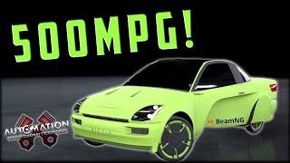 I Built The Most Fuel Efficient Car Ever!! Automation - BeamNG