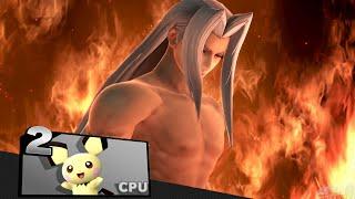 Super Smash Bros. Ultimate - All Shirtless Sephiroth Victory Screen Poses