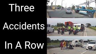 Thee Accidents In A Row || Xpander Cross || QCY F11+ Dash Cam