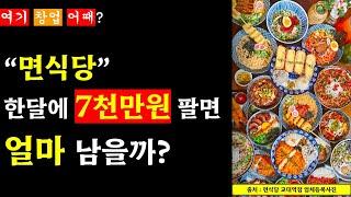 [여기 창업 어때] 월 매출 7천만원 "면식당"의 창업 비용, 경쟁력, 수익 분석