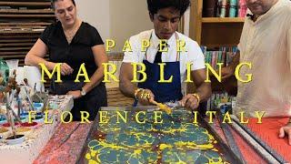 Paper Marbling in Florence, Italy with Rajiv Surendra